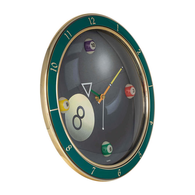 BILLIARD CLOCK #8 12” DIAMETER