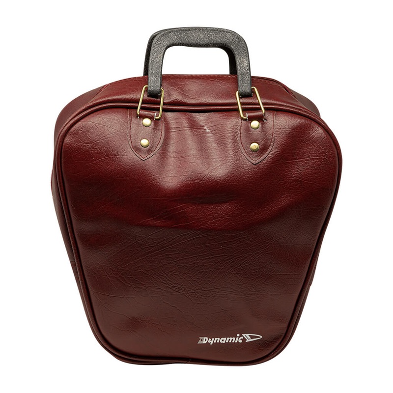 1 BALL VINYL BOWLING BAG – BURGUNDY