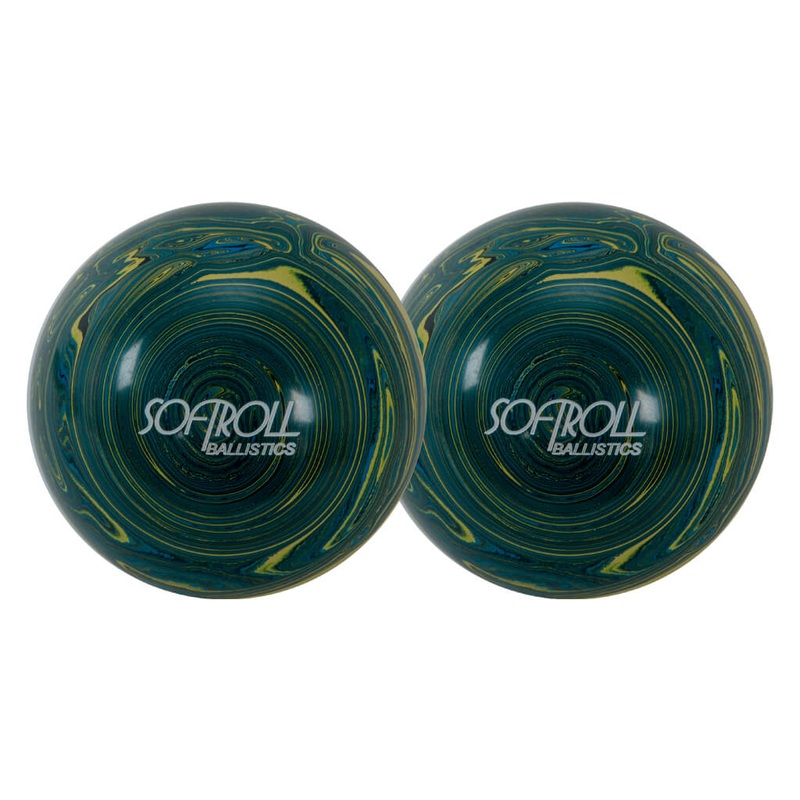 SOFTROLL BALISTICS SMALL BOWLING BALLS – YELLOW/BLACK/BLUE