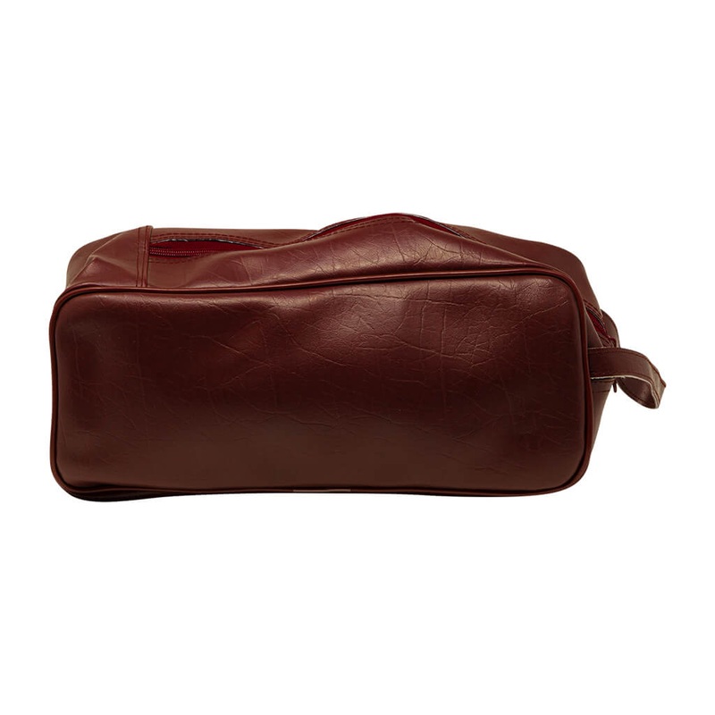 VINYL BAG FOR BOWLING SHOES – BURGUNDY