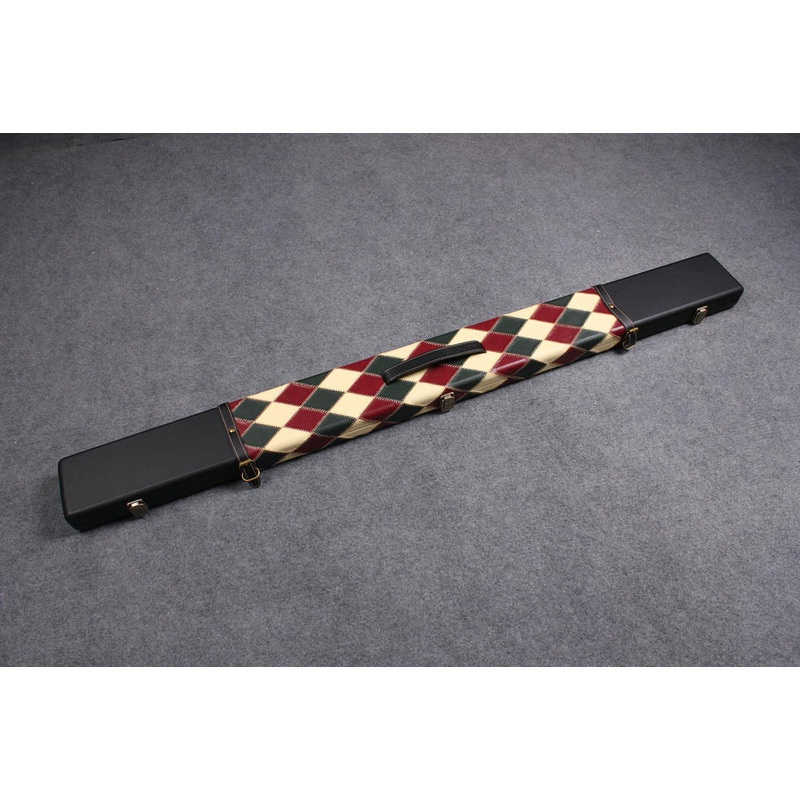 handmade center diamond color 3 compartments quality wide 3/4 cue case