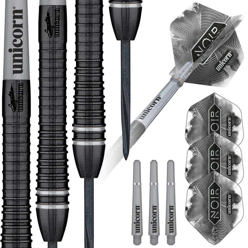UNICORN GARY ANDERSON PHASE 6 BLACK STEEL TIP DARTS TUNGSTEN 90% 23G