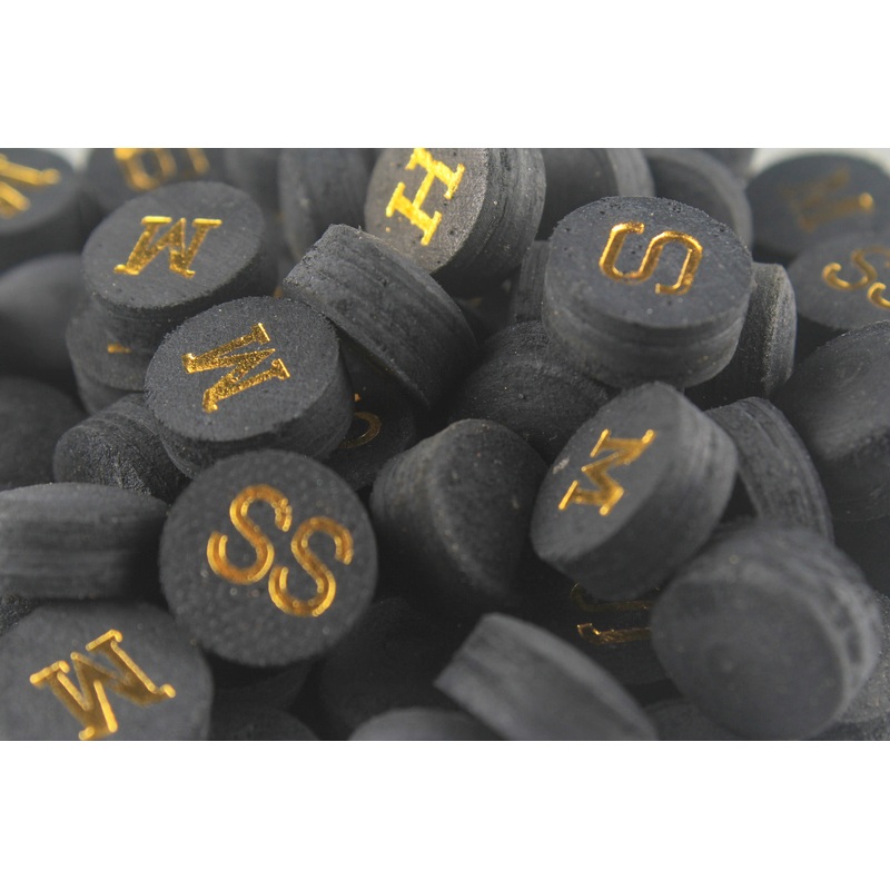 Black 11 mm  Tips Pig Skin Layered Tips with mushroom shape