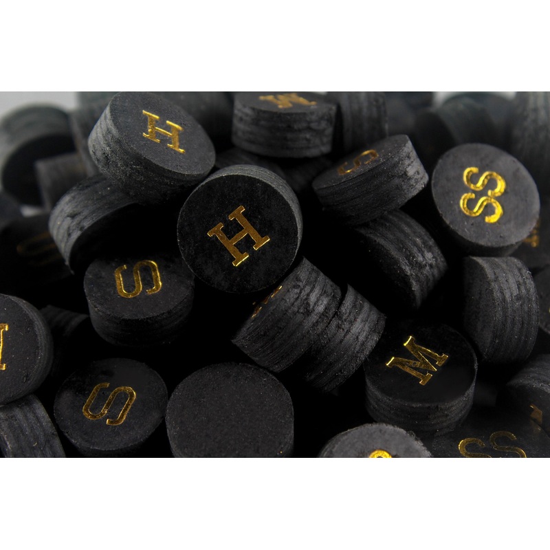 black 12.5 mm  tips pig skin layered tips