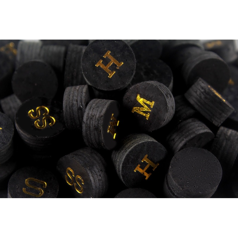 black 14 mm  tips pig skin layered tips