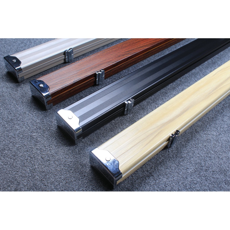 deluxe one piece aluminium cue case with 2 slots for 60″ cue
