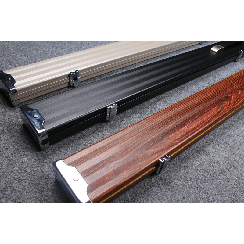 deluxe one piece aluminium cue case with 3 slots for 60″ cue
