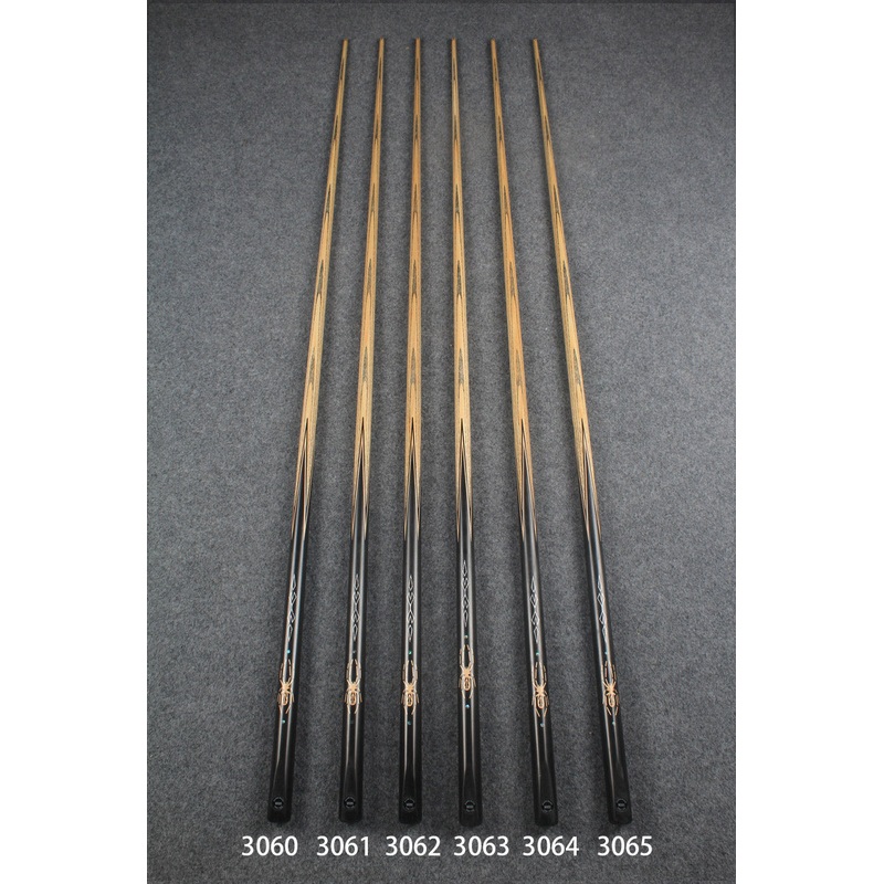 CHEVRONS+1 piece ash inlay english pool cue  #3060 – # 3065