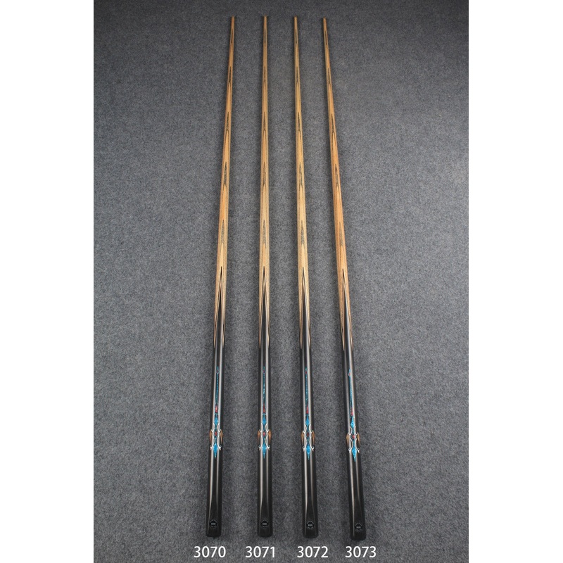 CHEVRONS+ 1 piece ash inlay english pool cue  #3070 – # 3073