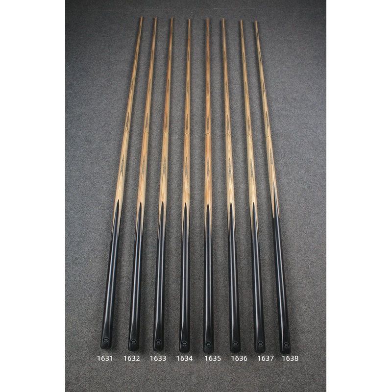 CHEVRONS+ WOODS 1/2 handmade ash english pool cue #1631-#1638