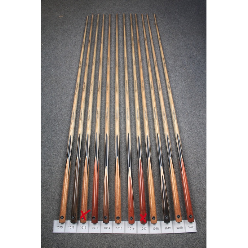 CHEVRONS+ WOODS 1 piece handmade ash english pool cue  #1010- #1021