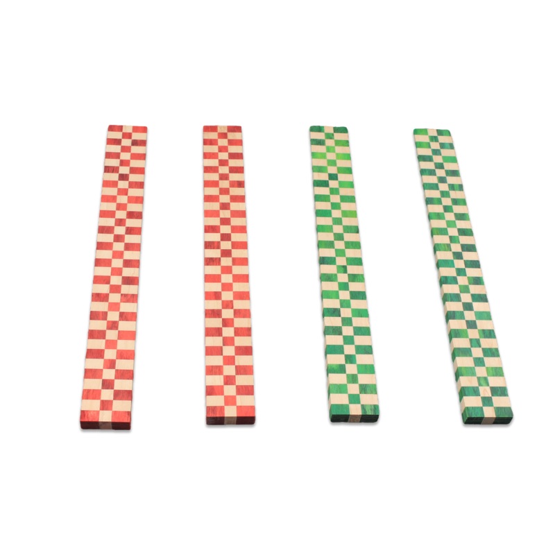 hand spliced plaid pattern wood splices for snooker cue