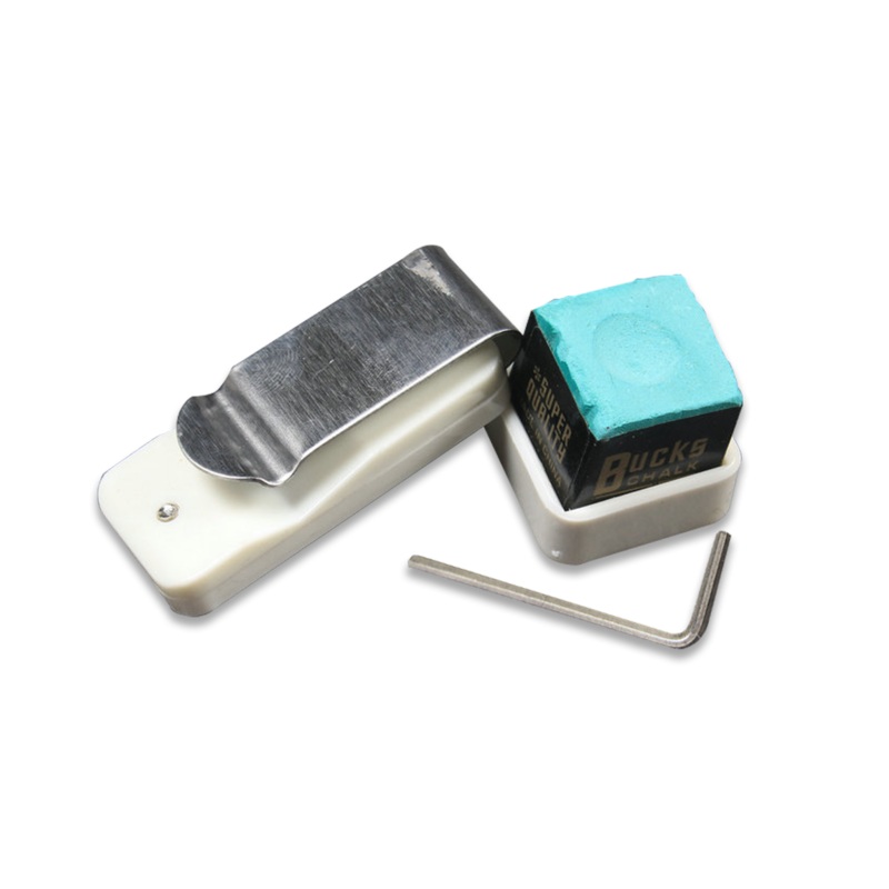 MAGNETIC SNOOKER / POOL CUE CHALK HOLDER WITH BELT CLIP