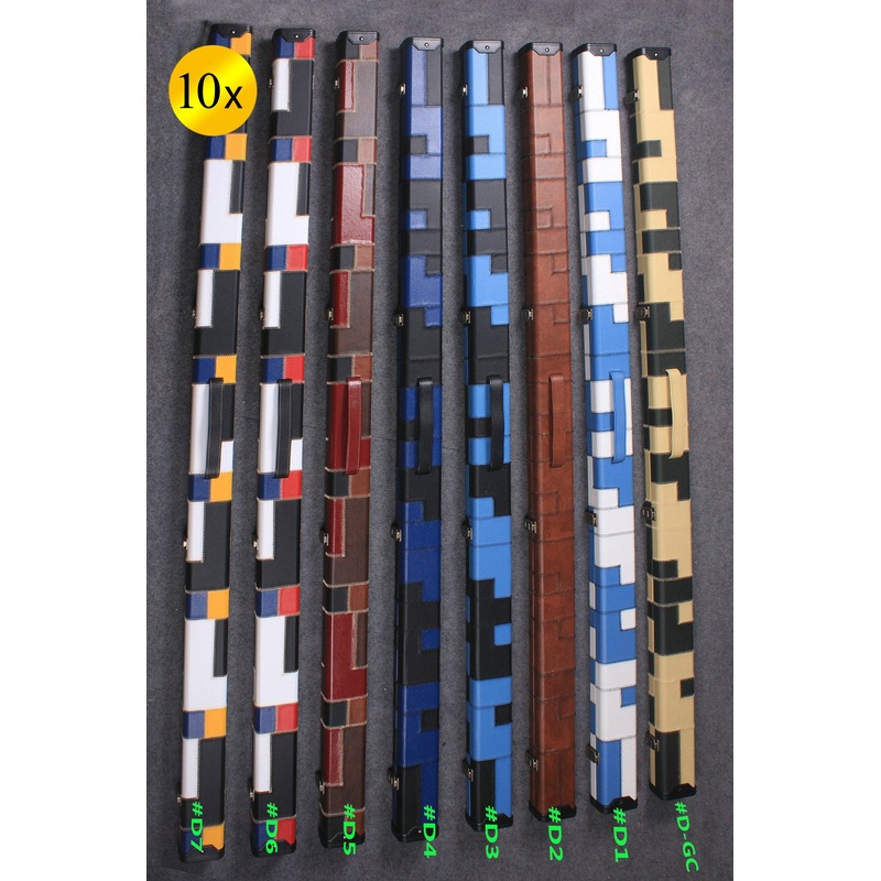 10 x 1 piece patchwork snooker cue cases