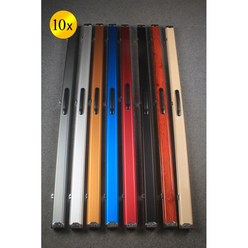 10 x 1 piece slimline aluminimum cue cases