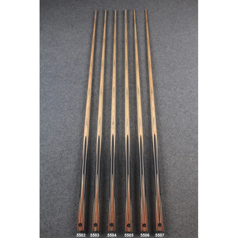 CHEVRONS+ 1 piece ash english pool cue 8 x points butt #5502- #5507