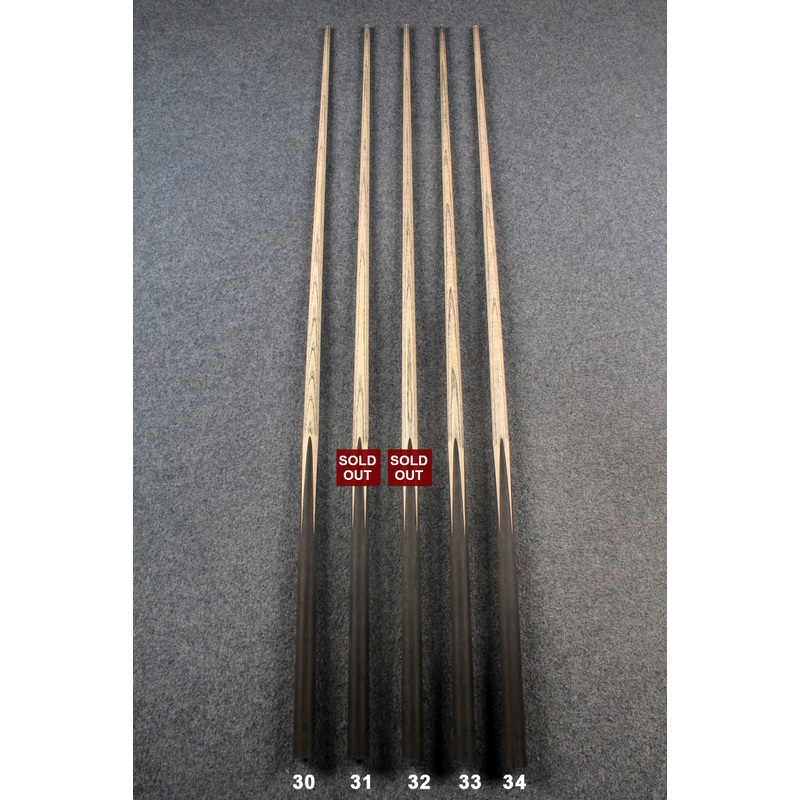 custom-made:  woods 1 piece handmade ash snooker / pool cue #30-#34 – made to order