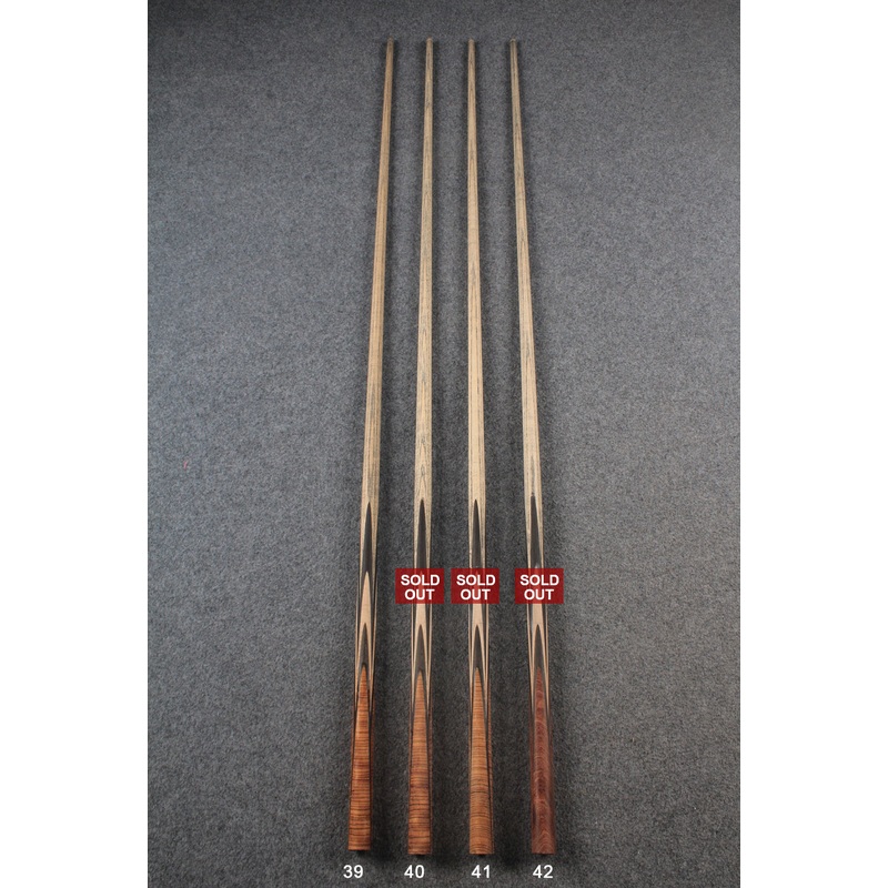custom-made:  woods 1 piece handmade ASH snooker / pool cue #39 -#42 – made to order