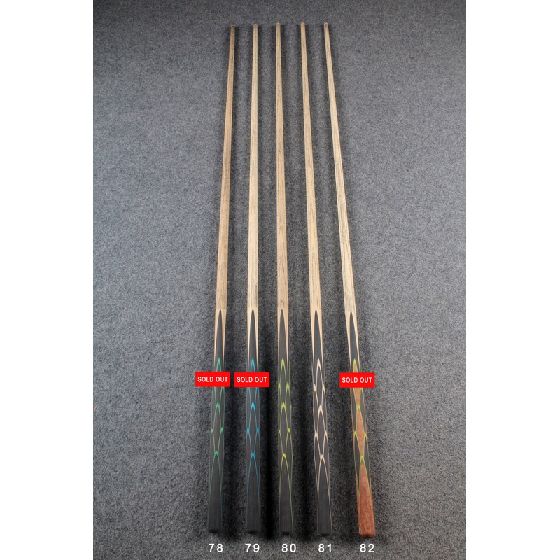 custom-made:  woods 1 piece handmade ASH snooker / pool cue #78-#82 – made to order
