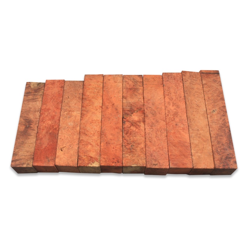 Amboyna Burl Square Blanks for Mini Butt Crafting – Raw & Custom Processed Options