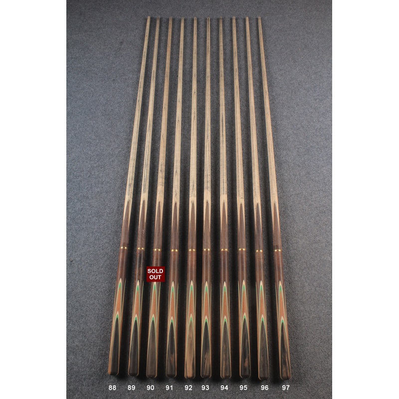 custom-made:  woods 3/4 handmade ASH snooker / pool cue #88-#97 – made to order