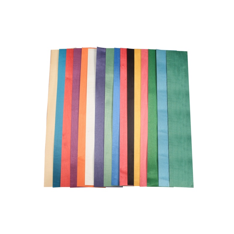 various colored maple veneers for cue making – 0.5 mm thickness  12 x60 CM