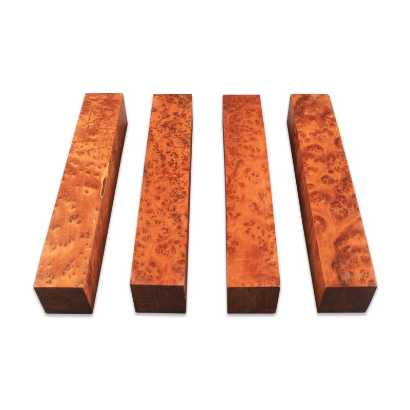 thuya burl square pool cues butt turning blanks