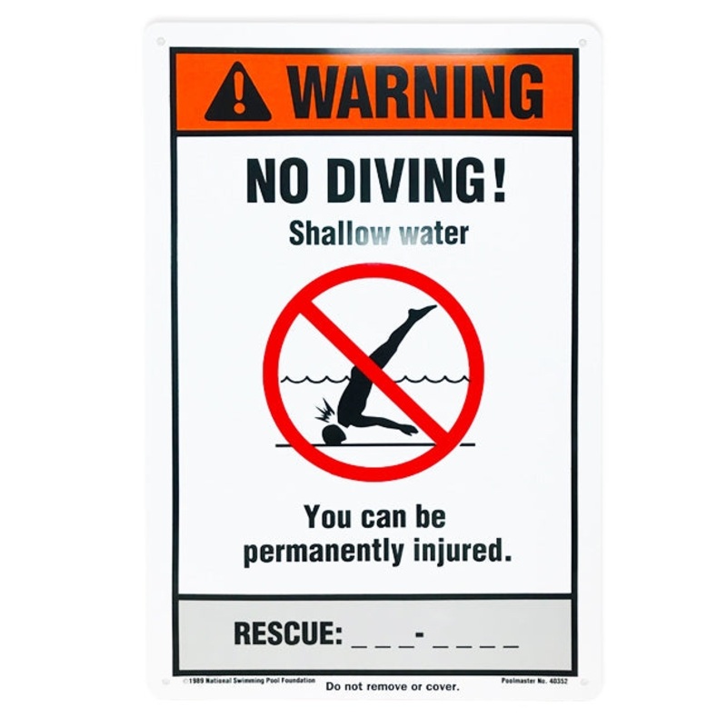 12″x18″ NSPF No Diving Sign