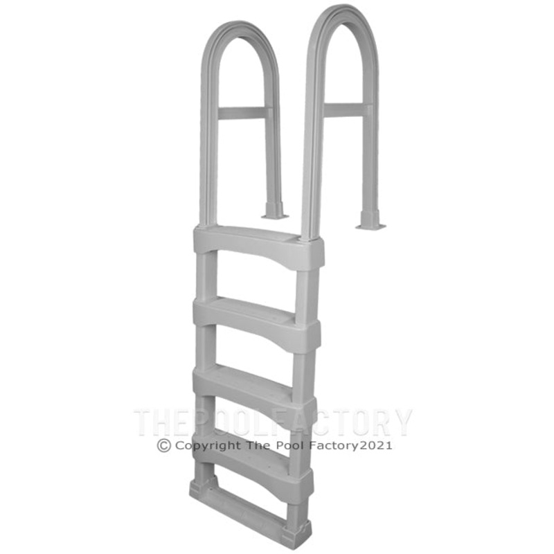 Vinyl Works SLD Snap Lock Resin In Pool Deck Ladder – Grey