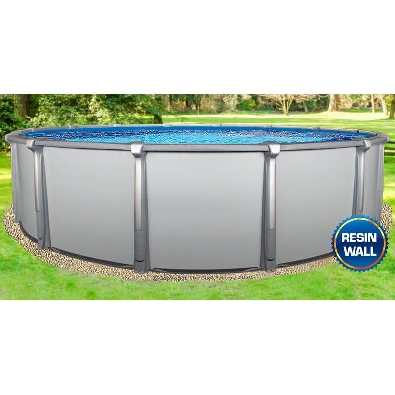 27’x54″ Saltwater Aurora Round Pool with Resin Composite Wall
