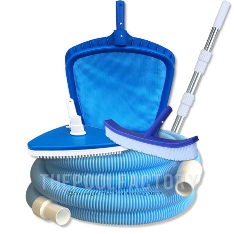 Deluxe Pool Cleaning Kit – 5 Piece with 24′ Vacuum Hose