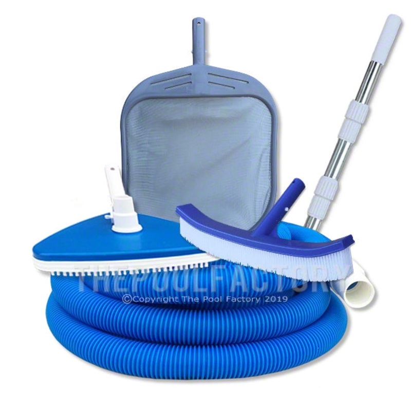 Deluxe Pool Cleaning Kit – 5 Piece with 30′ Vacuum Hose
