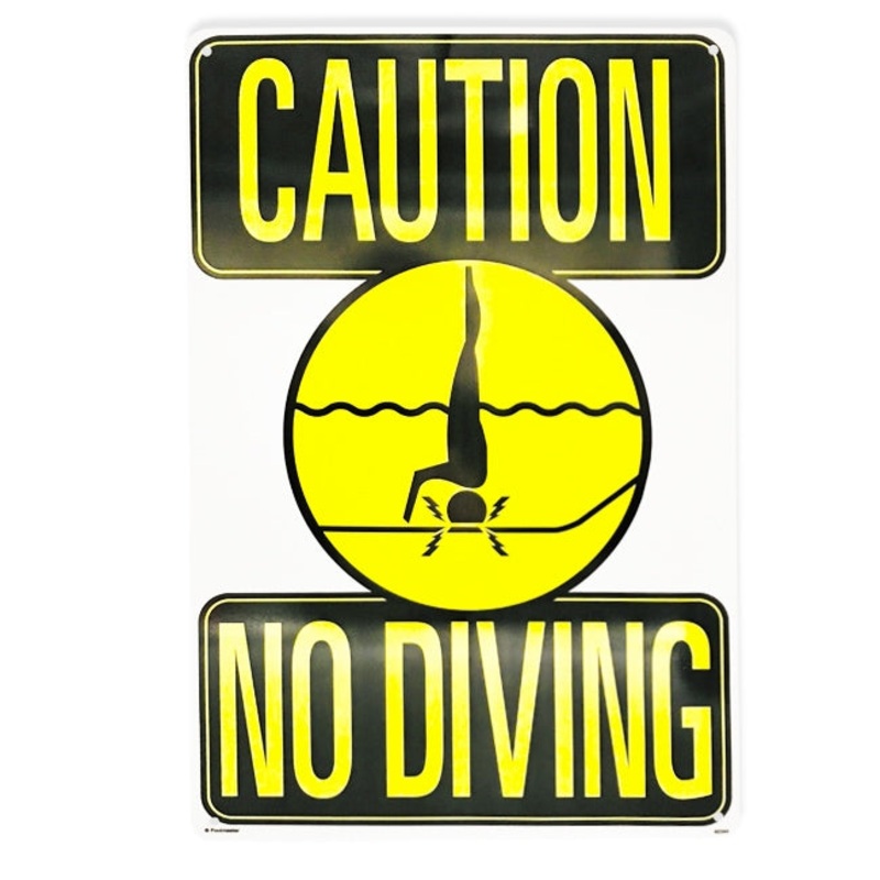 12″x18″ Caution No Diving Sign