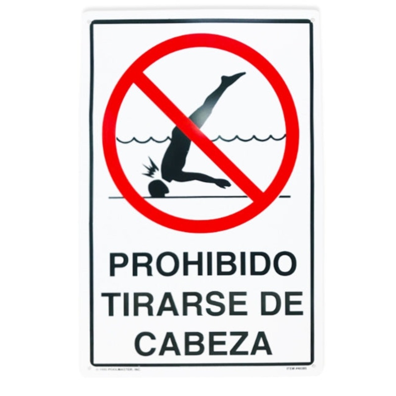 12″x18″ No Diving Sign In Spanish