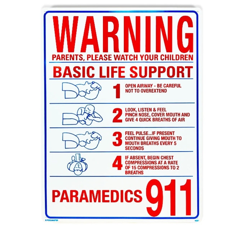 18″x24″ Basic Life Support Warning Sign