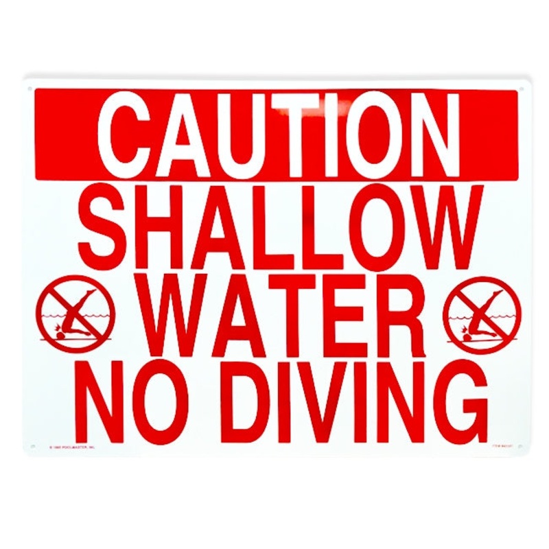 24″x18″ Shallow Water No Diving Sign