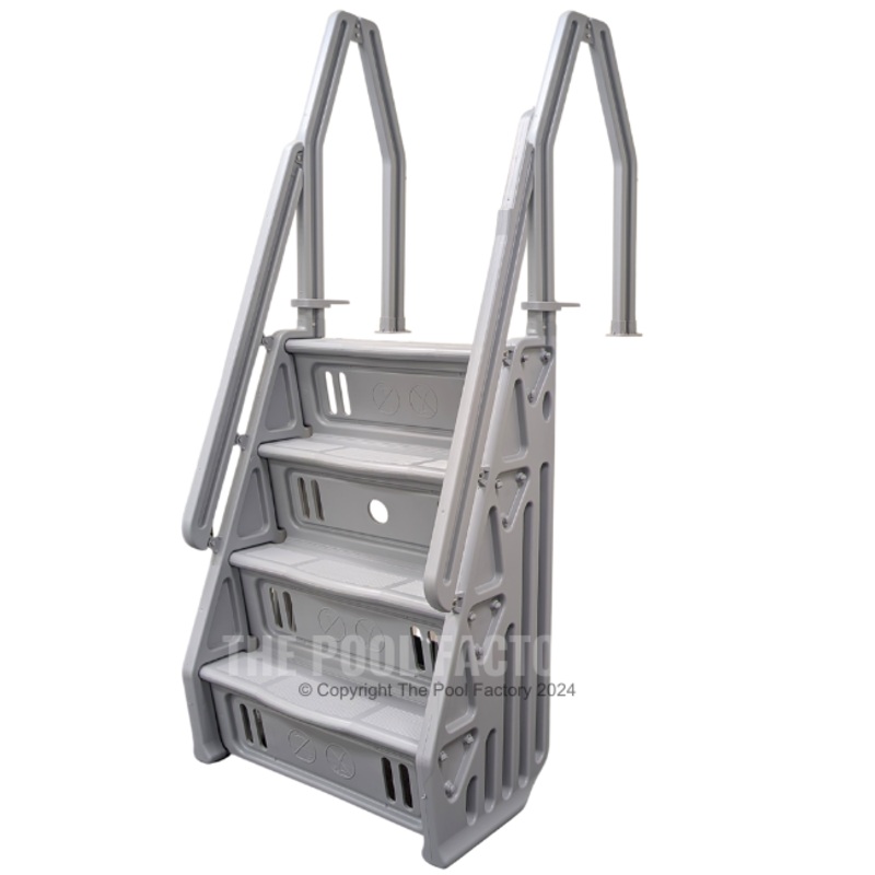 Vinyl Works Above Ground Pool Steps – Grey
