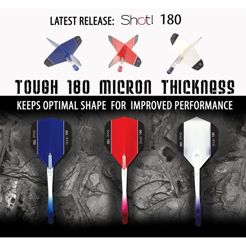 180 Micron Shot Dart Flight Set
