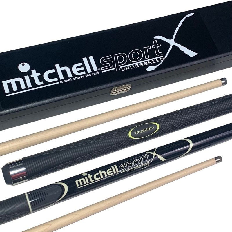 Truegrip Sports X Breed Crossbreed Mitchell 3 Piece Pool Cue with Case