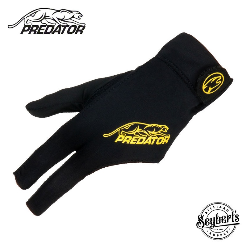 Predator Second Skin Closed Thumb Left Hand Pool Cue Glove – Black/Yellow