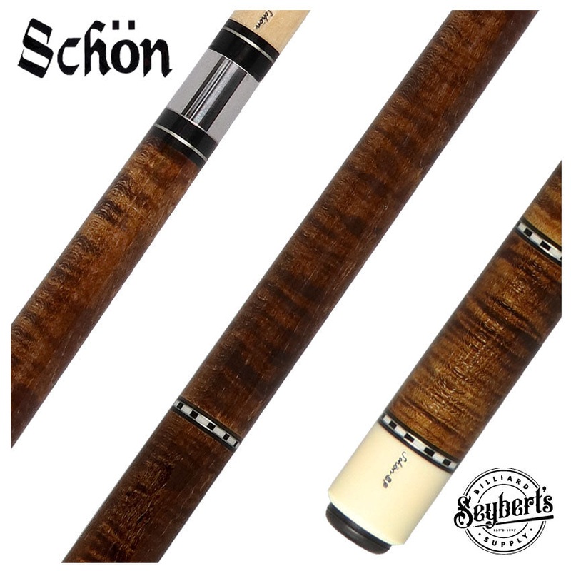 Schon STL1 Dark Stained Curly Maple Pool Cue – STL1SPCURDS2