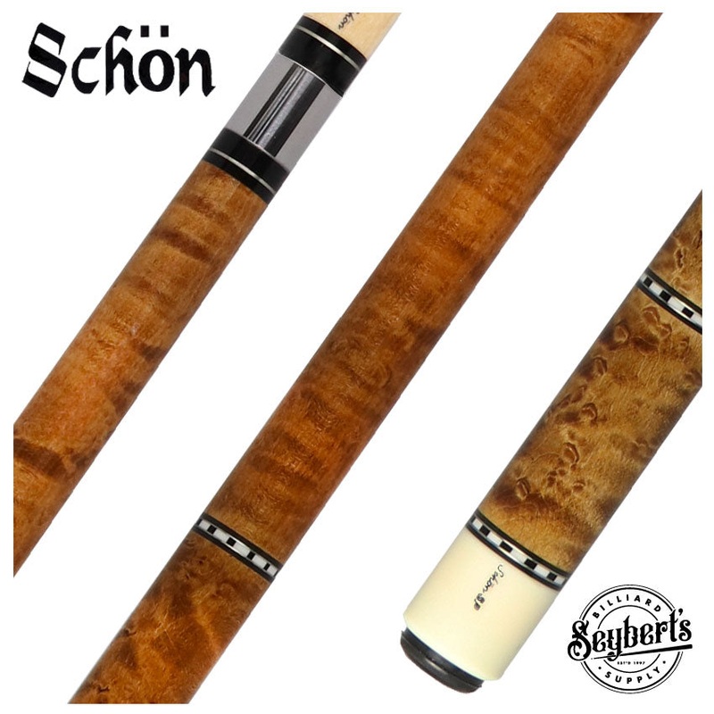 Schon STL1 Full Dark Stained Birdseye Maple Pool Cue – STL1SPBEDS2