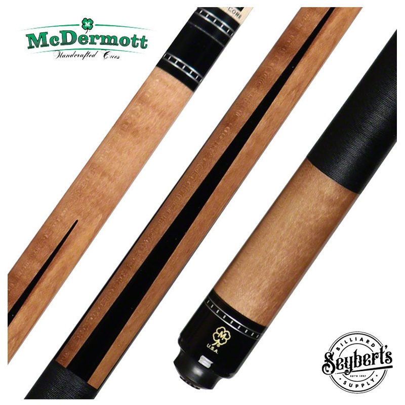 McDermott Walnut Stained Maple Forearm with Black PointsPool Cue – G333