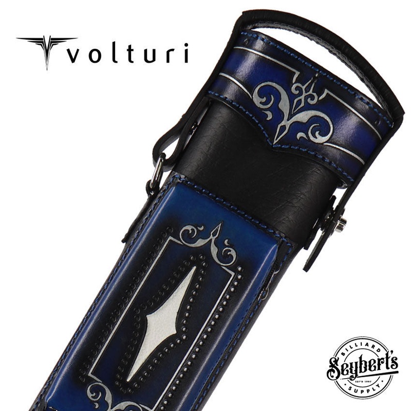 Volturi Custom Brogue Blue 4×8 Hard Pool Cue Case – VCBS4X8BLBLK