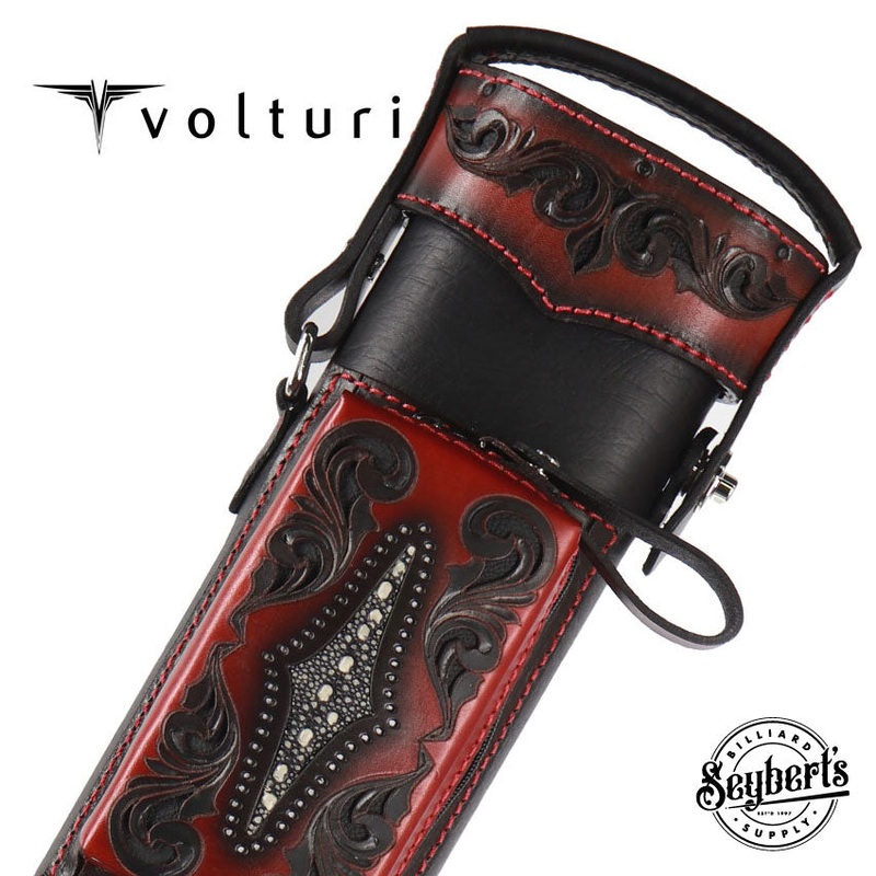 Volturi Custom Venice Black/Red 3×6 Hard Pool Cue Case – VCVS3x6BLKRED