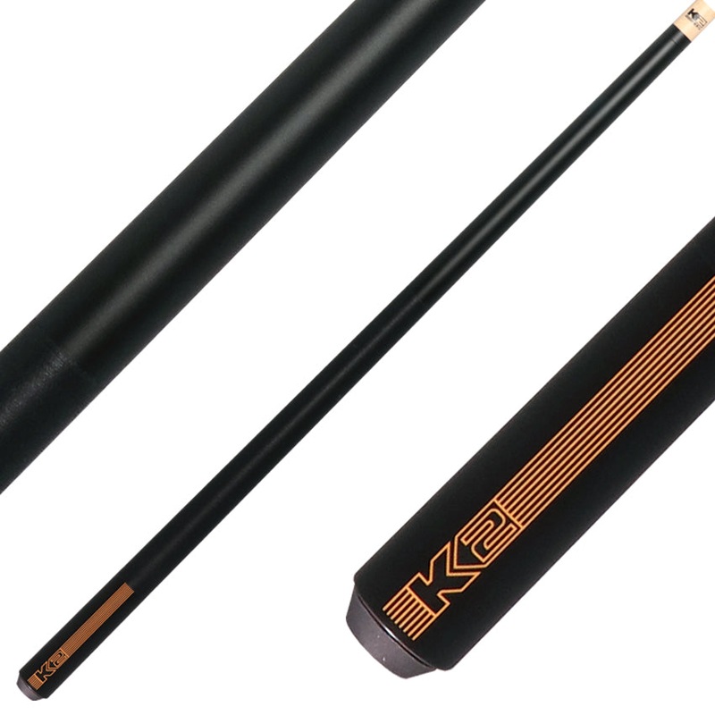 K2 KLB12 Black/Yellow Sport Pool Cue with 12.50mm LD Shaft