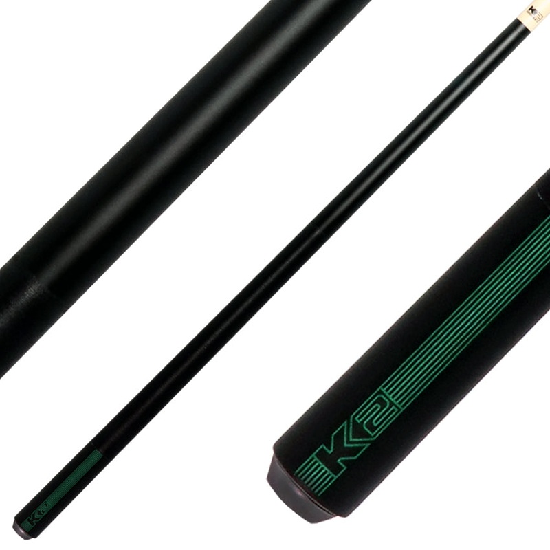 K2 KLB13 Black/Green Sport Pool Cue with 12.50mm LD Shaft