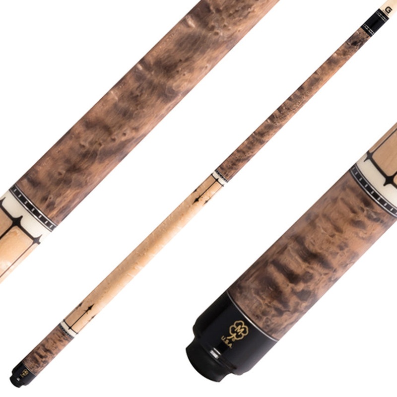 McDermott G415 G Series No Wrap Pool Cue – Double Washed Gray Stained Maple with Maple No Wrap Handle
