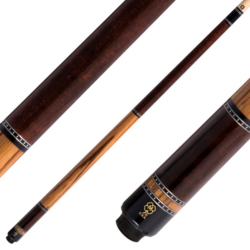McDermott G437 G Series No Wrap Pool Cue – Dark English Michigan Maple with Zebrawood