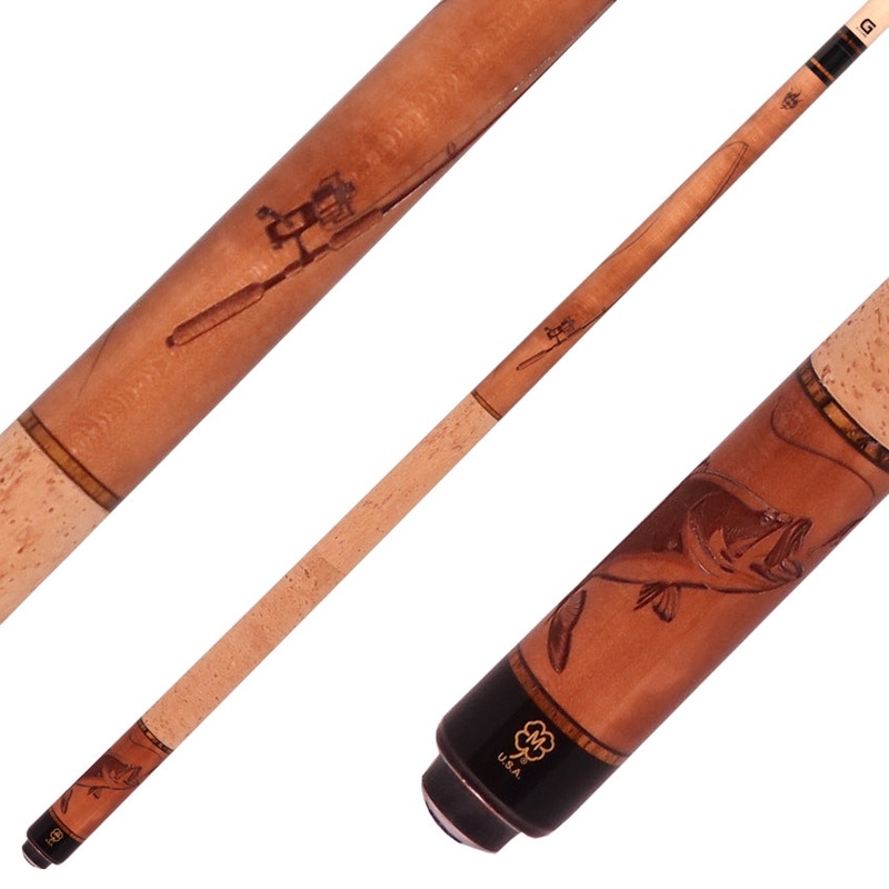 McDermott G439 G Series Pool Cue – Michigan Maple with Wildfire 3D Fishing and Cork Wrap